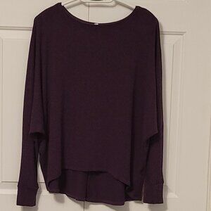 Super Soft High/Low Sweater With Cuffed Dolman Sleeves